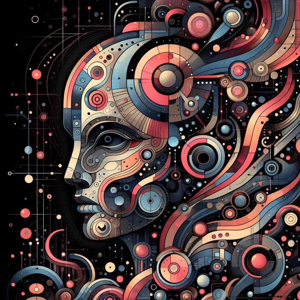 Concept of Generative AI in creative field.